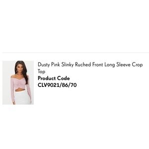 Pretty Little Thing Long Sleeve Crop Top